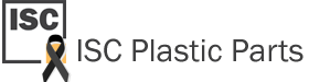 Logo de ISC Plastic Parts con crespón negro en señal de luto
