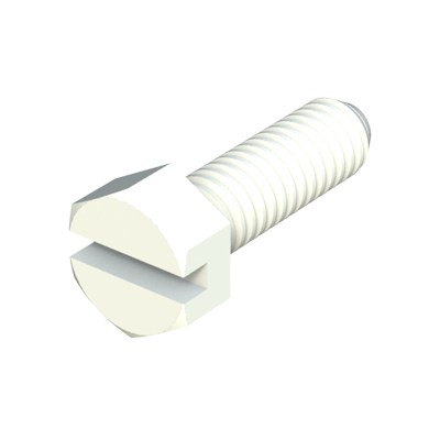 Nuestros tornillos con cabeza hexagonal ranurada (tornillo DIN 962) ofrecen una excelente resistencia a productos químicos (ver ficha técnica), alto nivel de rigidez dieléctrica, no se oxida y previene daños producidos por sobretensado. Disponemos de algunas medidas de tornillos (1/4 - 20) fabricados en material PC (Policarbonato) transparente.