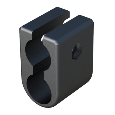Conector apto para fijar <b>2 tubos redondos</b> en paralelo (igual o distinto diámetro - según referencia).
Dispone de alojamiento de tuerca (<b>SW 10</b> o <b>SW 13</b>) para poder ensamblar el conjunto.
El <b>Nylon</b> (PA6) utilizado es de alta resistencia y se caracteriza por una vida útil muy larga y gran resistencia al envejecimiento. <br>
Contacte con nuestra oficina comercial para - en caso de buscar otras especificaciones del producto - solicitar información.