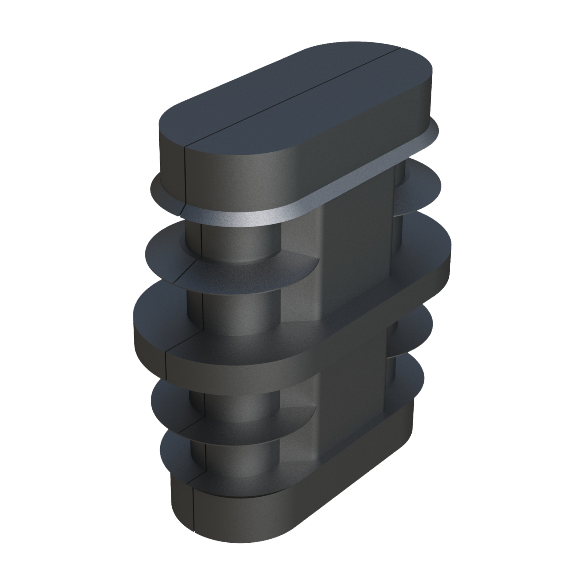 Nuestro conector <b>en línea</b> ha sido diseñado para ensamblar <b>2 tubos ovalados</b> longitudinalmente.

Se suministra sin alma de acero (S) - conector de una sola pieza - y permite construir bastidores pensados para soportar <b>cargas estáticas bajas - medias</b> (con una correcta construcción y distribución de pesos).

El <b>Nylon</b> (PA6) utilizado es de alta resistencia y se caracteriza por una vida útil muy larga y gran resistencia al envejecimiento. <br>

Consulte a nuestra oficina comercial si la medida o cualquier otra especificación del producto no se encuentra dentro de nuestro programa estándar.