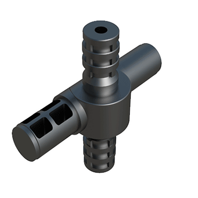 El conector <b>articulado</b> - de <b>Nylon</b> (PA6) de alta resistencia - permite conectar <b>4 tubos redondos</b> - conector de varias piezas.
Horizontalmente, el sistema de articulación se puede ajustar continuamente desde <b>45⁰ hasta 200⁰</b>.
Las espigas del eje vertical pueden girar alrededor de su propio eje, pero no se puede inclinar.
También se puede reemplazar para conectar tubos de dimensiones y geometrías distintas.
Si busca la pieza para 3 tubos: SROY, o para 2 tubos: SROBL. <br><br>
* <b><i>Tipo 1</i></b>: Movimiento de rotación libre.<br><br>
Consulte a nuestra oficina comercial si la medida o cualquier otra especificación del producto no se encuentra dentro del programa estándar.