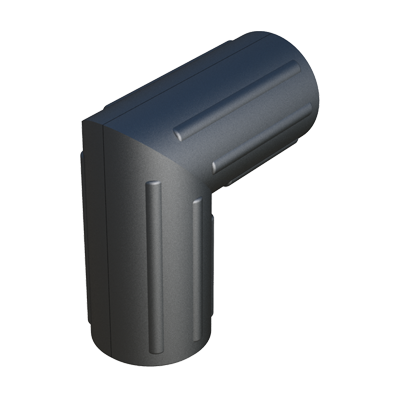 Conector en L diseñado para empalmar <b>2 tubos redondos</b> a 90⁰.
Se suministra <b>con</b> o <b>sin alma de acero</b> (S) - conector de dos partes.
Da lugar a una conexión “invisible” de tubos con corte de inglete de 45⁰.
Con una correcta construcción del bastidor y una adecuada distribución de pesos, permite soportar <b>cargas estáticas bajas - medias</b> o <b>altas</b> - según referencia.
Si se quiere reforzar el conector por medio de remaches, pasadores, etc., se debe evitar perforar el núcleo de acero para prevenir la corrosión por contacto. <br>
Si en el programa estándar no encuentra las especificaciones del producto deseadas, contacte con nuestra oficina comercial.