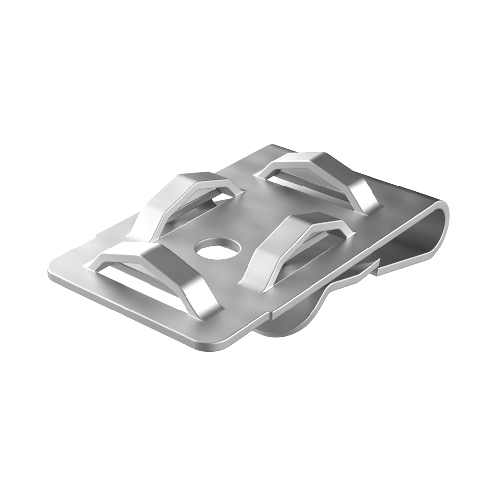 <p>Nuestros <b>clips SSFT</b> de acero inoxidable están diseñados para su fijación en el borde del marco y su ensamblaje con bridas, permitiendo una instalación rápida sin necesidad de orificios ni adhesivos.</p> 

<p>Fabricados en <b>acero inoxidable AISI 304</b>, ofrecen alta resistencia a la corrosión y durabilidad. Incorporan 4 ranuras para montaje con bridas (no incluidas), permitiendo orientación paralela o perpendicular. La pestaña de bloqueo garantiza una fijación estable y su desmontaje se realiza fácilmente con un destornillador.</p>

<p>Compatibles para instalaciones conjuntas con la familia de bridas metálicas <b><a href='https://www.iscsl.es/brida-de-ss-recubierta-de-pes/sset/'>SSET</a></b>.</p>

<p>· <b>Material:</b> Acero inoxidable AISI 304<br>
· <b>Temperatura de trabajo:</b> -40 °C / +300 °C<br>
· <b>Ancho máximo de brida:</b> 8 mm<br>
· <b>Certificación:</b> c-UL-us</p>

<p><i>Diseñados para perfiles de hasta 6,4 mm de espesor, permiten instalación manual sin herramientas. Estos clips son de mayor calidad que los estándares del mercado gracias a un grosor de material de 0,635 mm y a una vida útil garantizada de 20 años.</i></p>