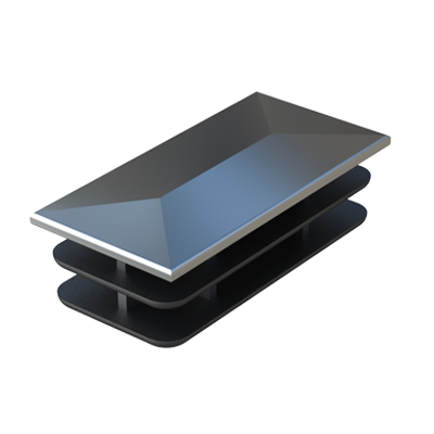 Nuestras conteras con base de acero (NO inoxidable)son para tubos rectangulares, pero están disponibles para tubos cuadrados TGLMC, redondos: TGLM, y para tubos ovalados: TGLMO.